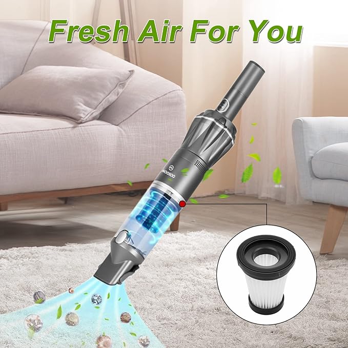 Garbage fighter 6 Pack HEPA Filters Replacement Parts for MOOSOO K12 K12 PRO K13 Handheld Cordless Vacuum Cleaner Washable Accessories Filter