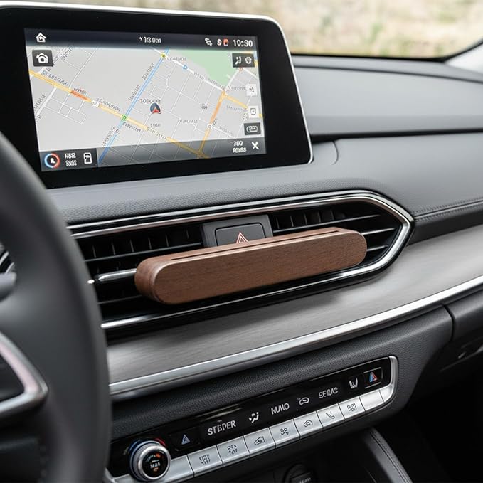 2Pcs Wood Car Air Freshener Perfume Vent Clip Car Perfume Diffuser with 8 Essential Oil Sticks Interior Car Vent Diffuser Clips For Cars Office Kitchen Bathroom Accessories