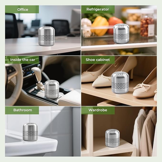 Fridge Deodorizer Lasts 10 Years, long-lasting Refrigerator Deodorizer Odor Eliminator - More Effective Than Baking Soda & Charcoal Bags, For Car, Closet - Nano Catalyst Technology (1 Pack)