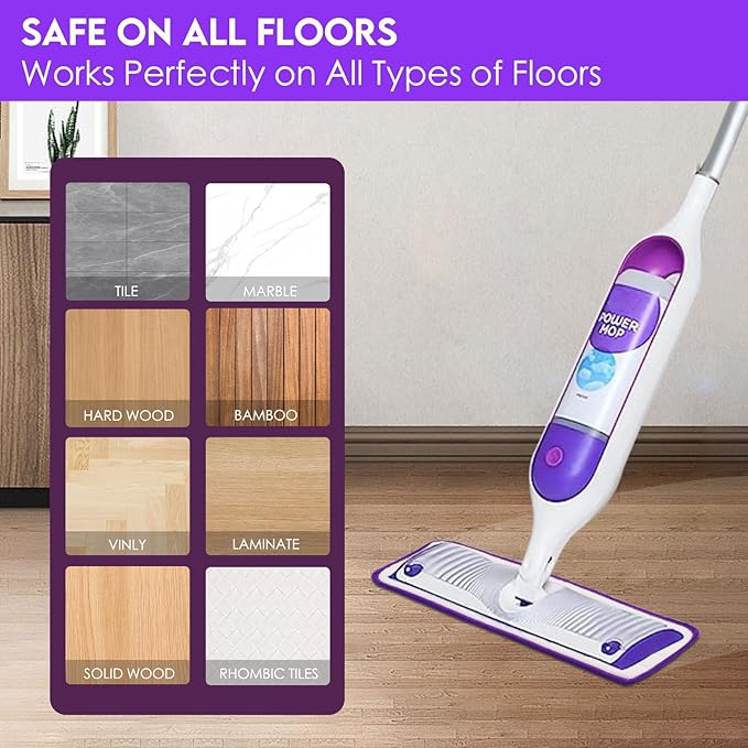 Reusable Power Mop Refill Pads for Swiffer Power Mop Starter Kit - Swifter Powermop Pads Refills - Multi-Surface & Wood Mopping Pad Refil for Floor Cleaning - Washable Microfiber Pad, 4 Pack