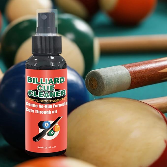 Billiard Cue Cleaner, 100ml Deep Cleaning Stain Remover, Portable Pool Cue Cleaner for Billiards, for Players, Enthusiasts, Beginners, Home, Club, Daily, Travel, Party