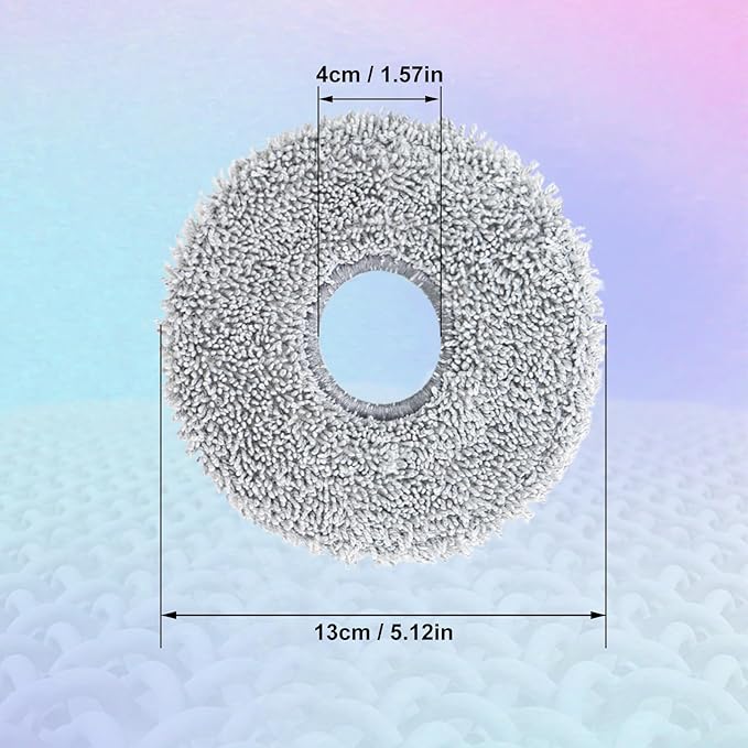 8 Pack Mop Pads for Dreame L40/X40/X50/L50/X30/L20/L40s Ultra/L10s Pro Ultra/L10s Ultra Gen2/X60 Max Ultra, for Mova V50/E40/P10/P50 Pro Ultra, Robot Vacuum Reusable Microfiber Mop Cloth Accessories