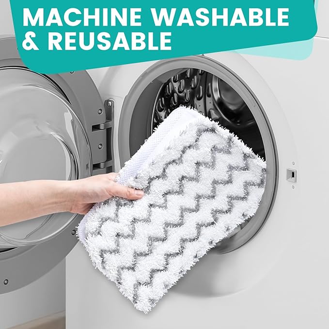 6 Pack Steam Mop Replacement Pads Compatible with Shark Steam Mops S1000/S1000A/S1000C/S1000WM/S1001C, Floor Steamer Pads Washable, Reusable Microfiber Cleaner Pads