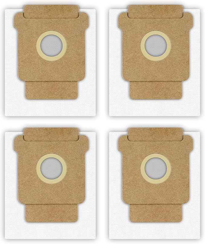 (4 Pack) 104 Dust Bags for iRobot Combo 2 Essential Robot Vacuum Q0520 Y0140, Plus 405 Combo, Plus 505 Combo, 105 Vac, Max 705 Vac, 105 Combo Robot Vacuum Bags, Disposal Bag Accessories