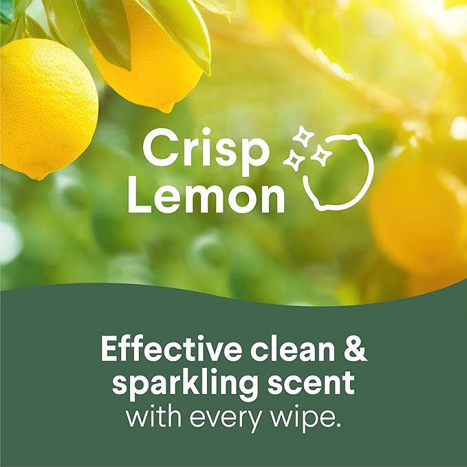 Clorox Disinfecting Cleaning Wipes, Bleach Free, Crisp Lemon, 75 Count (Pack May Vary)