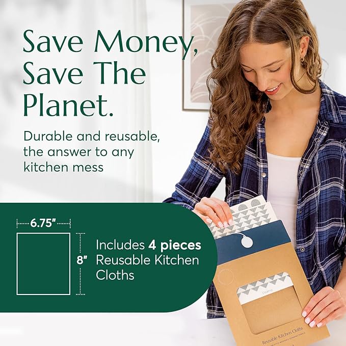 CLEANOMIC Garbage Disposal Cleaner, Diswasher Pods & Reusable Kitchen Cloth Bundle