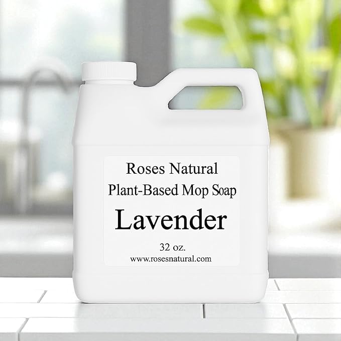 Plant-Based Floor Cleaner Mop Soap – 32 oz | Streak-Free, Highly Scented, Concentrated Mop Solution for Tile, Vinyl, Hardwood & Sealed Floors | Non-Toxic, Eco-Friendly (Lavender)
