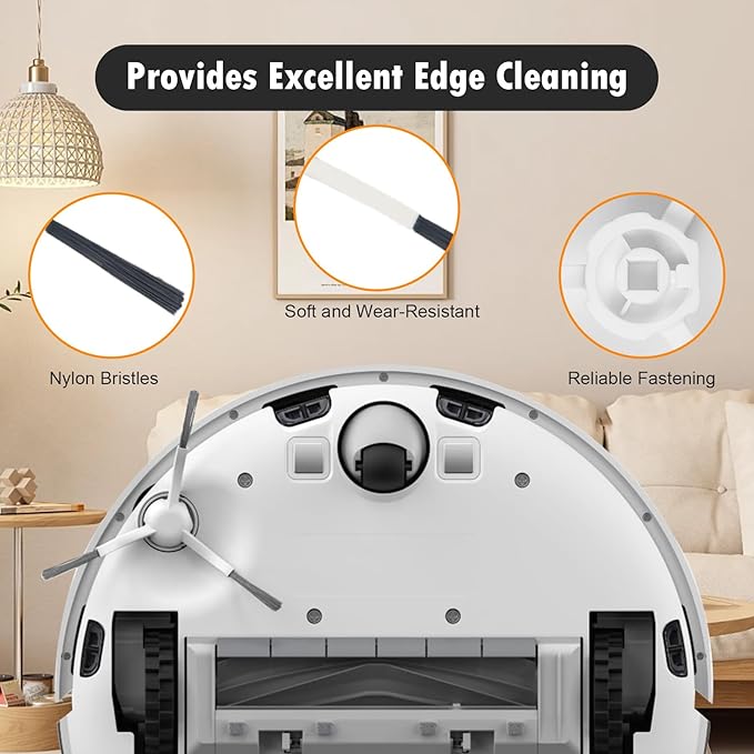 20 Pack Replacement Accessories for Dreame D10 Plus Gen 2 Robot Vacuum, 1 Main Brush 4 Filter 6 Dust Bag 4 Mop Pads 4 Side Brush 1 Cleaning Brush