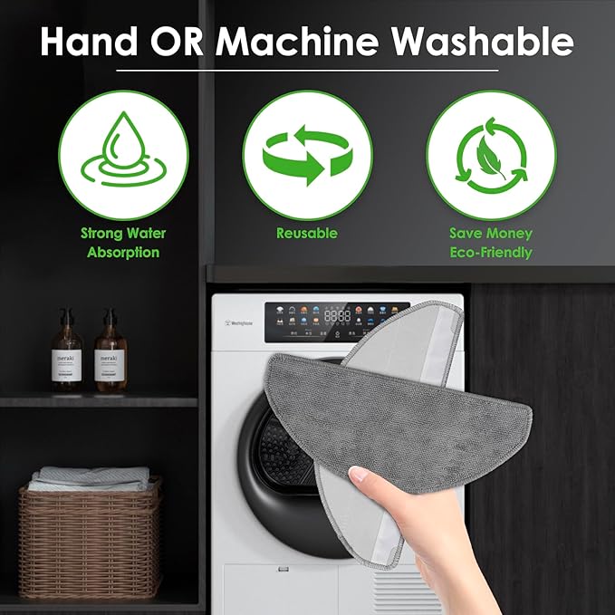 (4 Pack) Q7 M5/ Q7 M5+/ Q7 L5/ Q7 L5+ Mop Pads Compatible with Roborock Q7 M5, Q7 M5+, Q7 L5, Q7 L5+ Robot Vacuum, Washable Mop Cloth Accessories Kit, Q7 M5 Mop Pad, Replacement Parts