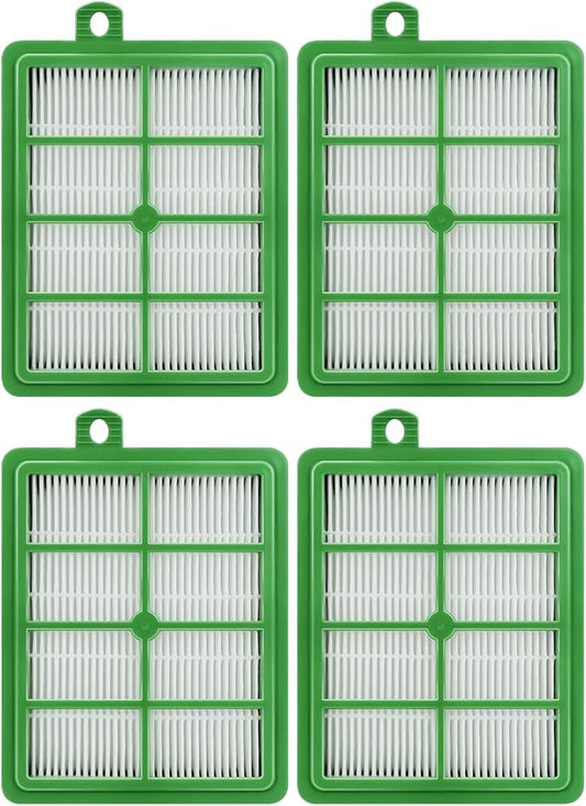 HASMX Hepa Filter Replacement for Electrolux Vacuum Cleaner EL4021A EL4040A EL4042A EL4050B EL4100A EL4101A EL4103A, Replaces Part Numbers EL012, EL012A, S-filter HEPA Vacuum Filter, Green (4-Pack)