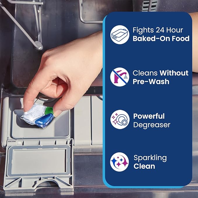 Berkley Jensen Ultra 4-in-1 Dishwasher Detergent Pacs, 92 Count Tub (Pack of 1) - Powerful Degreasing Dishwasher Pods with Fresh Clean Scent - Fights 24-Hour Baked-on Food - Fits Most Dishwashers