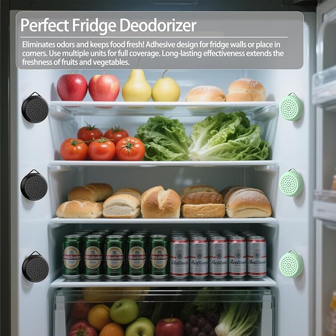 8 Packk Compact Fragrance-Free Odor Eliminator - Closet Freshener, Shoe Cabinet Deodorizer, Shoe Deodorizer, Refrigerator Deodorization & Pet Deodorizer for Home, Long-Lasting Freshness