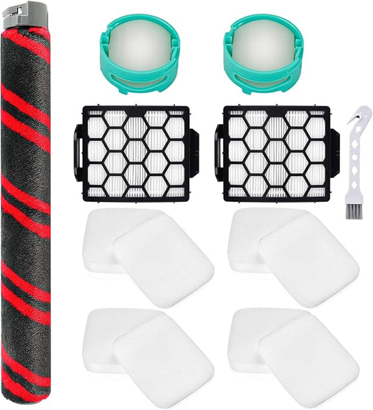 Filter Replacement Parts for Shark UV900 UV950 Pet Performance Lift-Away DuoClean PowerFins Upright Vacuum, 1 Brush +2 HEPA +4 Foam Felt Filters+2 Odor Neutralizer Cartridges, Part #XFFK602UKT, XHF320