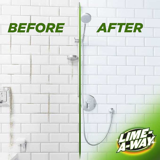 Lime-A-Way Bathroom Cleaner, 32 fl oz Bottle, Removes Lime Calcium Rust