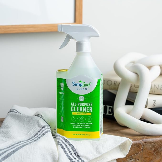 Simpleaf Clean All Purpose Cleaner | Refill System Cleaners | Tropical Fresh, 24 Fl Oz (Pack of 4)