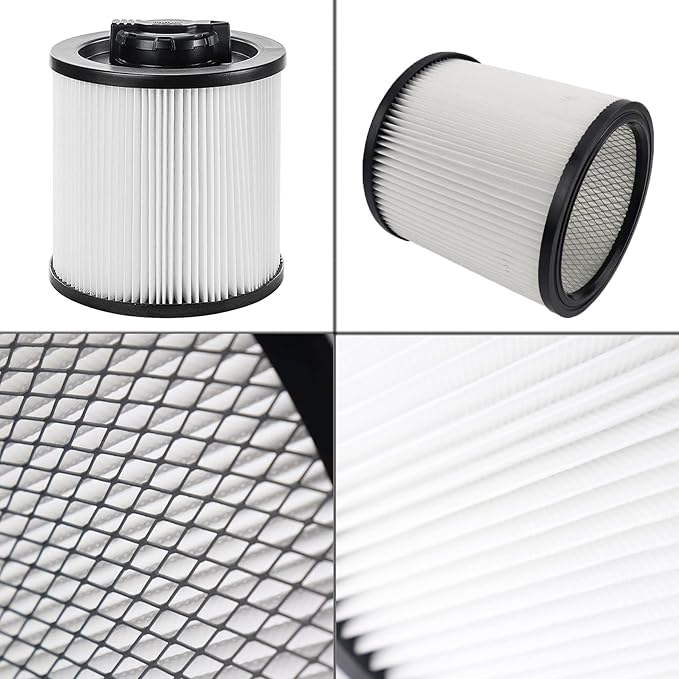 DXVC6910 Replacement Filter for DEWALT 6-16 Gallon DXV06P DXV09P DXV10P DXV10PL DXV10SA DXV12P DXV14P DXV16P Wet/Dry Vacuum Cleaners 2 Pack