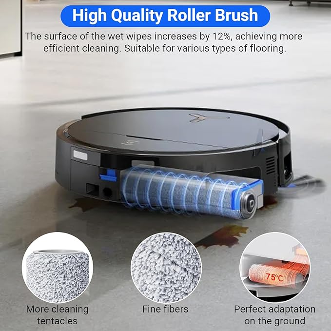 23 PCS X9 Pro Omni Replacement Parts for Ecovacs Deebot X9 Pro Omni Vacuum Cleaner Parts with 1Roller Brush,2 Mop,4 HEAP,4 Dust Bags,4 Side Brushes,1 Screwdrivers,1 Clean Brush