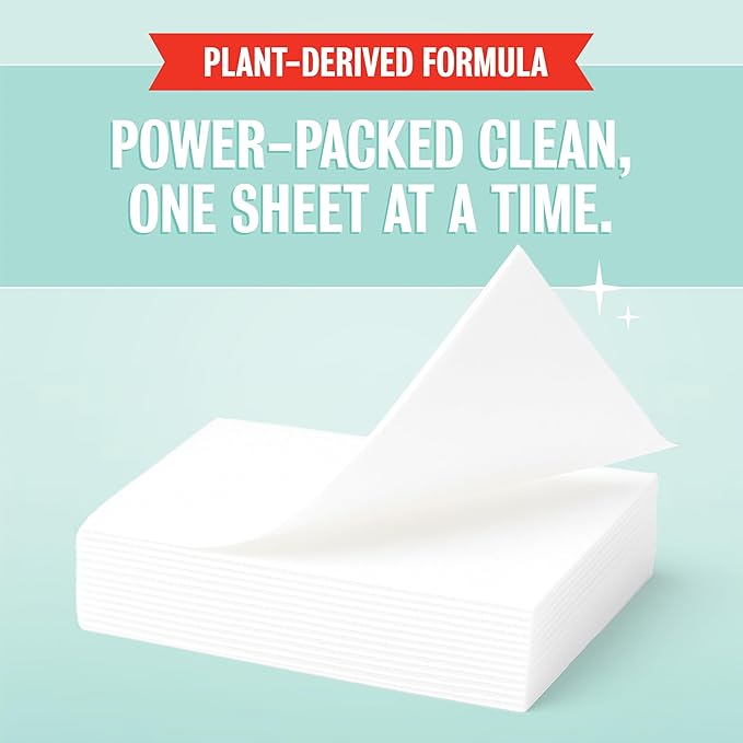 Rebel Green Small But Mighty Laundry Detergent Sheets - Enzyme Powered Laundry Solution - 32 Pre-Measured Washing Machine Sheets for 64 Loads, Frankincense Scent