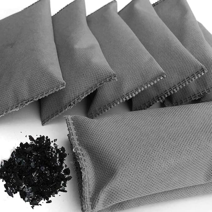 Jalousie Value Pack Set Mini Bamboo Charcoal Bags Natural Air Purifier, Shoe Deodorizer and Odor Eliminator Multi-Purpose Charcoal Bag (24 Pack, Shoe)