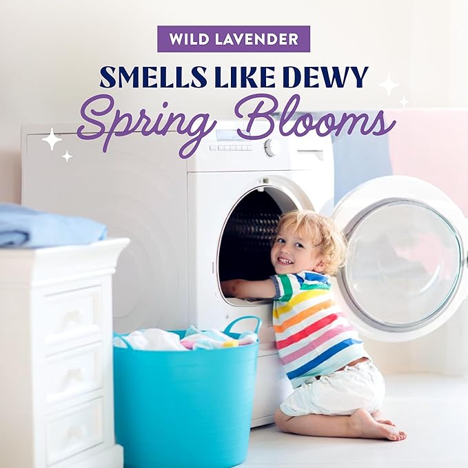 Cleancult Laundry Detergent Sheets - Resealable Box - 3 Stain Fighting Enzymes - Wild Lavender - 60 Loads - Free of Harsh Chemicals - No Mess - No Plastic Waste (Pack of 2)