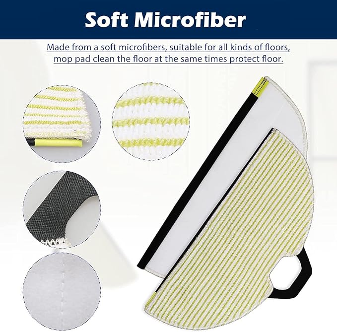 Replacement Washable Reusable Mopping Mop Pads for Shark AI Ultra 2 in1 AV2610WA AV2610WACA RV2400WD RV2410WD RV2600WA RV2600WD RV2610WA RV2610WACA RV2610WD RV2610WDCA RV2620WD Robot Vacuum (4 Pack)