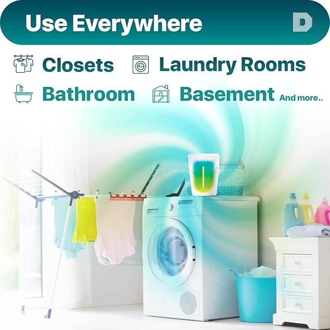 Dry & Dry [9 Packs Standing Moisture Absorbers to Control Excess Moisture for Basement, Closets, Bathrooms, Laundry Rooms - Moisture Absorbers Moisture Absorber