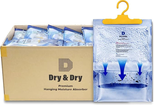 Dry & Dry 44 Pack[7 OZ] Premium Moisture Absorbers Dehumidifiers for Home Dehumidifier for Basement Dehumdifiers for Bedroom Small Dehumidifiers - Dehumidifiers Moisture Absorber
