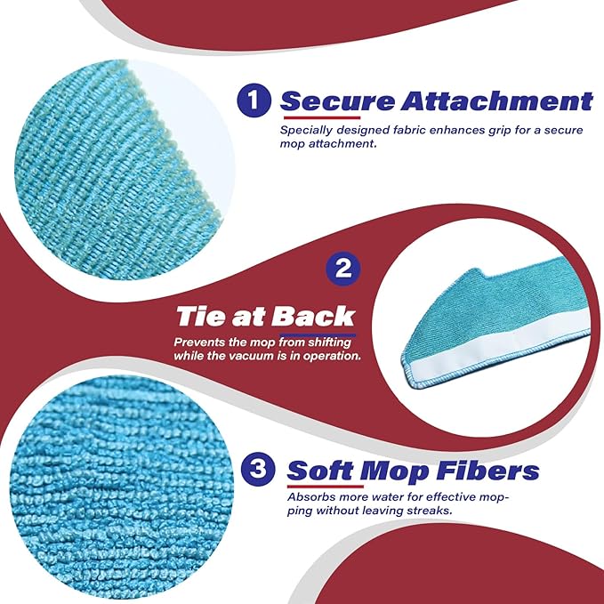 Replacement Parts Fit for Dustin Self-Emptying Robot Vacuum/Fit for Bobsweep Pet24-7-913, Fit for Ultravision Robot Vacuum/Fit for Bobsweep Pet24-7-213 (11PC-Side Sweep&mop& Main Brush&Filter)