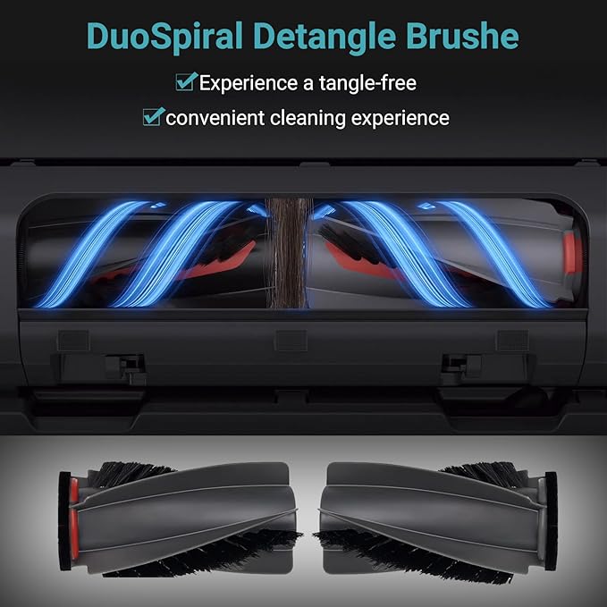 Replacement Kit for Eufy E25 Omni / E28 Omni: 1 Pair Main Brushes, 2 Roller Mops, 4 HEPA Filters(Left), 6 Side Brushes, 6 Dust Bags, 6 Scented Tablets (for Dust Bag Odor Control)