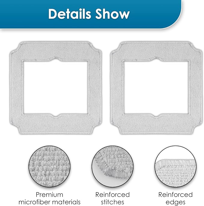 (8 Pack) Replacement Mop Pads Compatible with ECOVACS Winbot Mini Window Cleaning Robot Part No. W-CC02-0012, Replacement Washable Mop Cloths