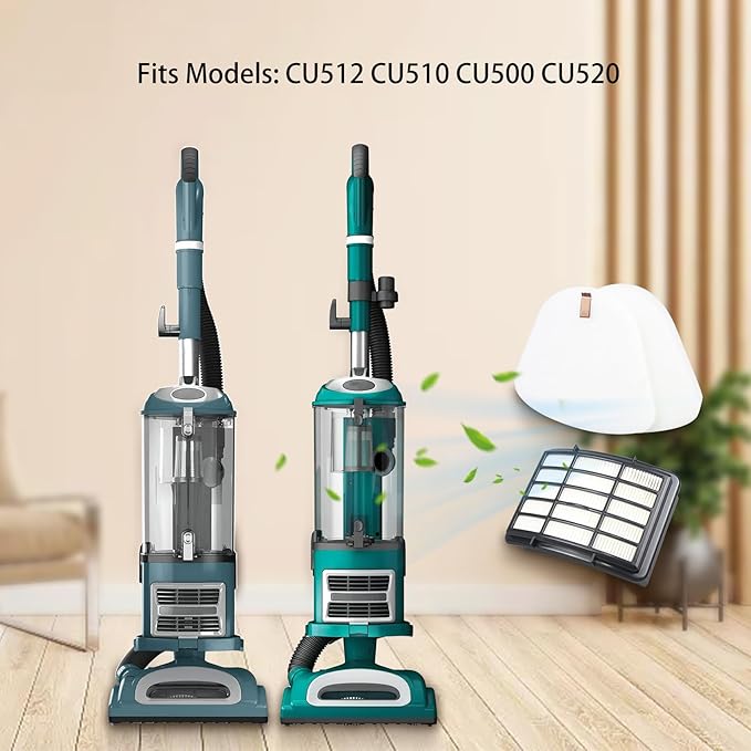 Replacement Filter Compatible with Shark CU512 Navigator Lift-Away XL Multisurface Upright Vacuum Cleaner （2 HEPA filters + 2 Foam）