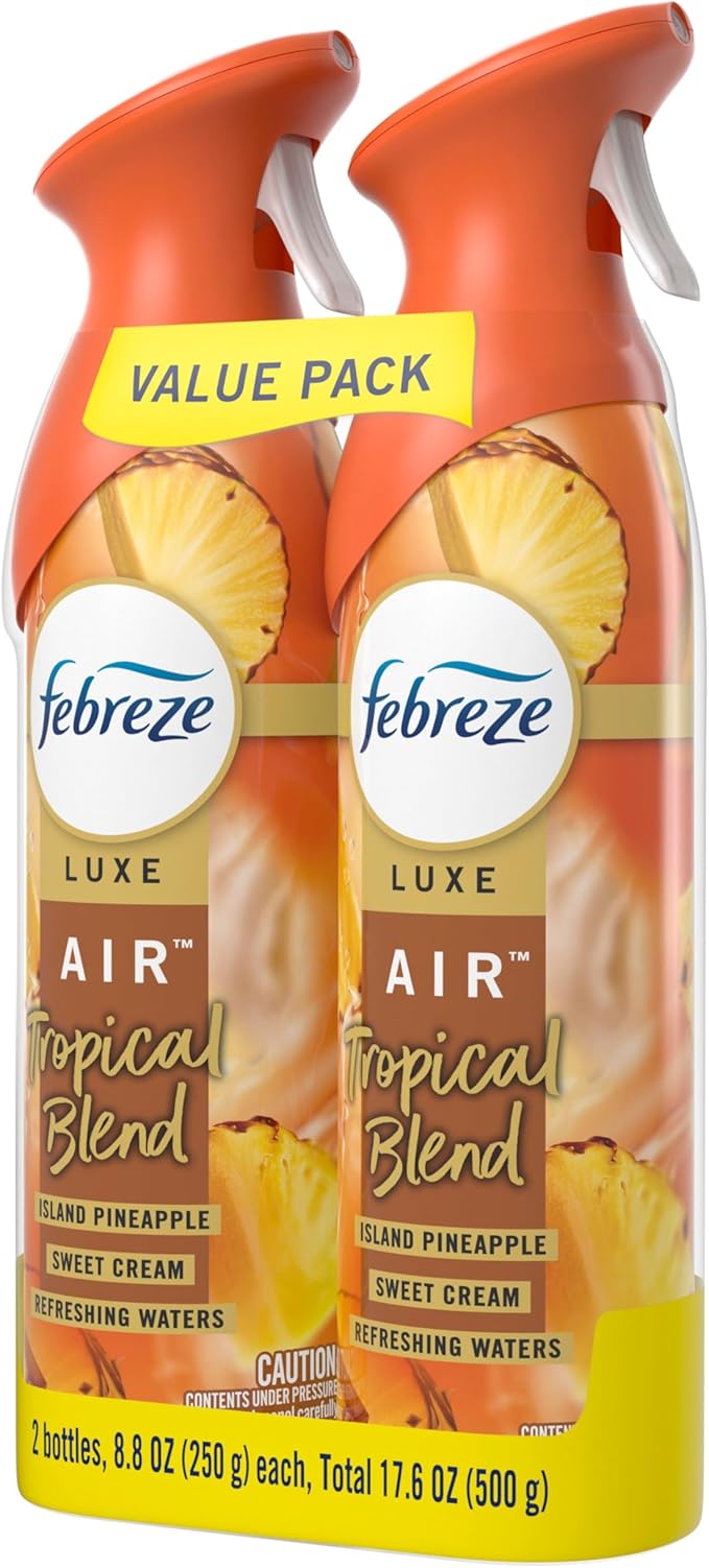 Febreze Air Freshener Spray, Odor-Fighting Room Spray, Tropical Blend Scent, 8.8oz, 2 Count