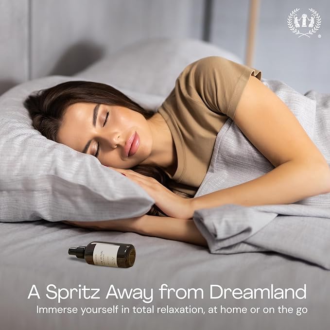 Muse Apothecary Pillow Ritual - Aromatic, Calming and Relaxing Pillow Mist, Linen and Fabric Spray - Infused with Natural Aromatherapy Essential Oils - 4 oz, Bergamot + French Lavender + Sandalwood