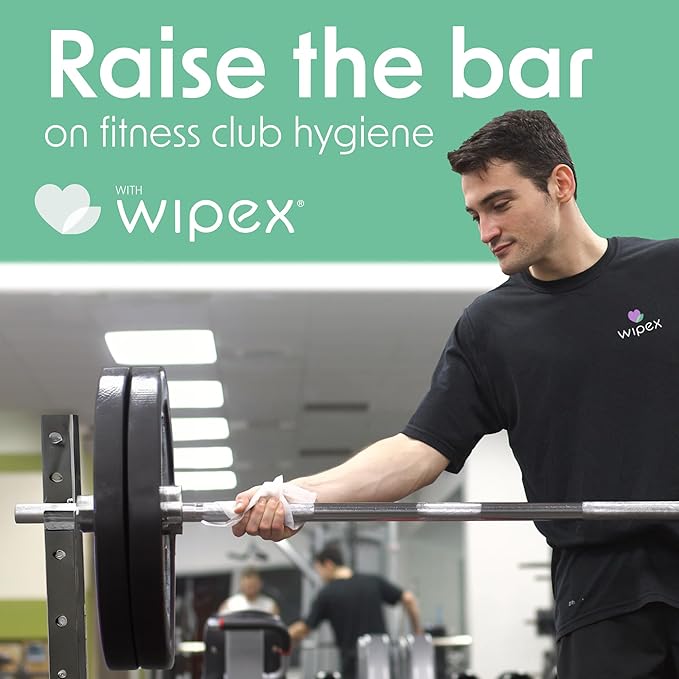 Wipex Plant Based Gym Wipes Dispenser Refill - 700 Count Fitness Equipment Wipes for Gym - Original Lemongrass Scent, Includes Dispensing Bucket, 700 Count (Pack of 1)