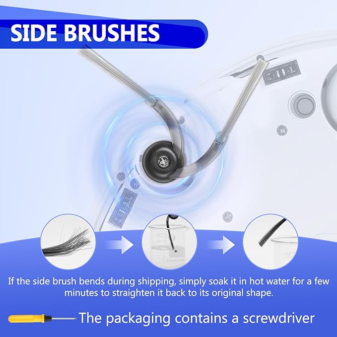 31 PCS Saros Z70 Replacement Accessories Compatible with Saros Z70 Robot Vacuum, 1 Mainbrush, 6 Scent Tablets, 4 HEPA Filters, 6 Dust Bags, 6 Mop Pads, 6 Side Brush