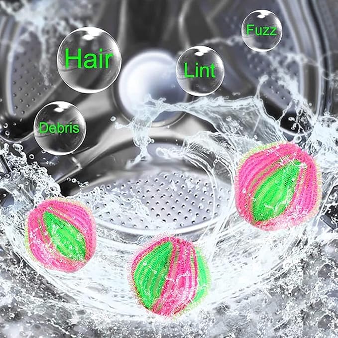5 Pcs Hair Catcher Laundry Balls for Pet Hair, Reusable Hair Remover, Washing Machine Hair Laundry Ball Dryer for Clothing Dog Cat Pet Hair Remover for Lint Remover Washing Balls Household Supplies