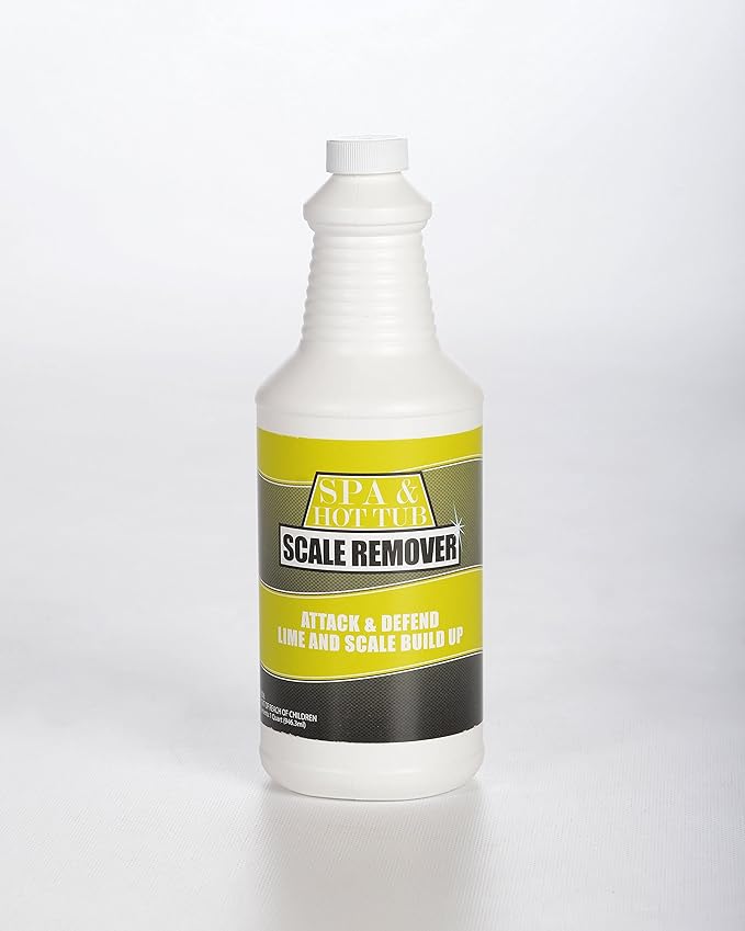 Spa & Hot Tub Scale Remover - Quart - Hot Tub & Spa Descaler, Scale Stain & Lime Stain Remover
