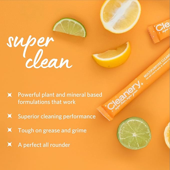 Multi Purpose Household Cleaner Refill Powder Concentrate 4 Pack, 2 Multi Purpose and 2 Bathroom, Makes 24oz Each, 4 Fresh Scents