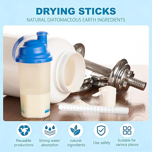 7 Pack Reusable Diatom Drying Stick - Quick Moisture Absorber, Non-Toxic Humidity Control Dehumidifier Grainy Moisture Cleaner for Silicone Toys, Bathroom, Closet