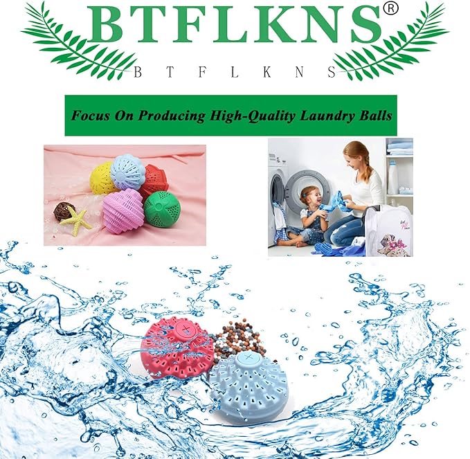 Eco-Friendly Laundry Balls Set, With Ceramic Balls & Storage Bag (200g x 2, Blue)