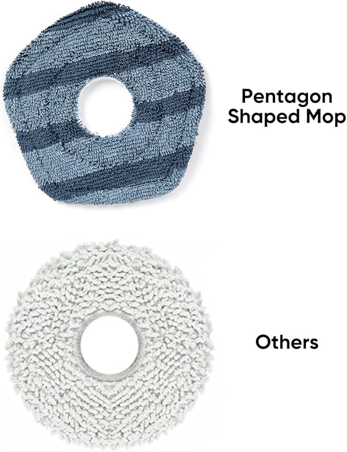 eufy Accessory-2 Washable Vacuum Mop Cloths, Compatible X10 Pro Omni X9 Pro, Washable and Reusable Soft Mopping Pad, Parts, Accessories