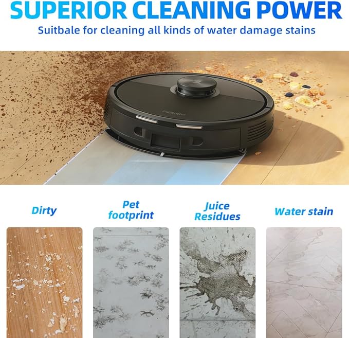 6 Pack Mop Pads for Roborock Q7 M5 / Q7 M5+ / Q7 L5 / Q7 L5+ Robot Vacuum Cleaner, Spin Cleaning Pads Replacement Parts Accessories(Not for Q7 / Q7 MAX / Q5 MAX)