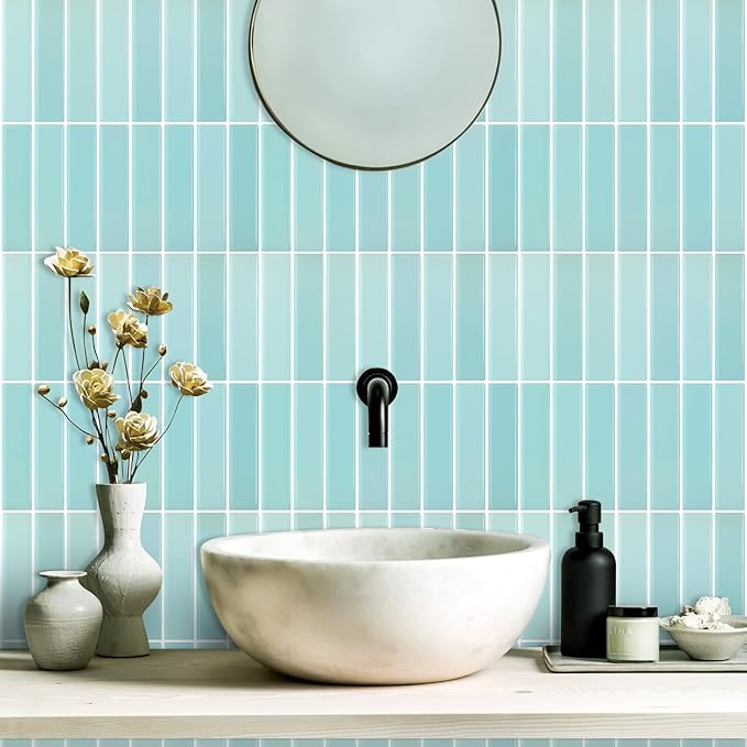 Peel and Stick Tile，New Upgrade Thicker Design Self Adhesive 12" x 12" Large Premium Peel and Stick Backsplash for Kitchen,Bathroom, Living Room, RV Etc（10-Sheet）.