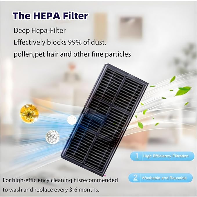 Replacement Accessories Kit for Dreame X40 Ultra / X40 Pro / S30 Pro Ultra/MOVA P10 Pro/MOVA P50 Pro Robot Vacuum Cleaner, Parts:1Main Brush 4 Side Brushes 2 Hepa Filters 4 Mop Pads 4Dust Bags