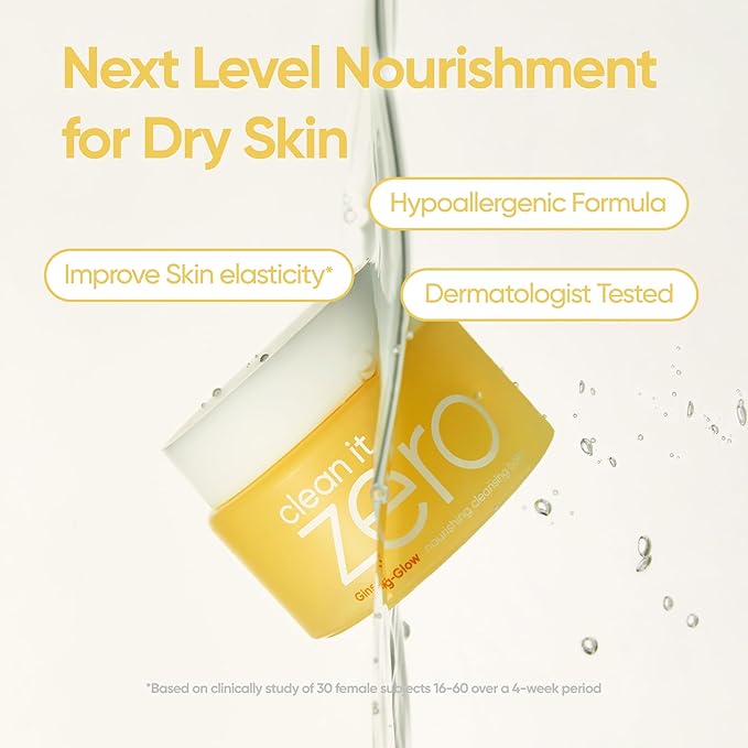 BANILA CO Clean it Zero Nourishing Cleansing Balm | Korean Makeup Remover for Dry Skin | Vegan | Cleansing Oil, Facial Cleanser Made with Ginseng Root & Soybean Peptide (100ml / 3.38 fl. oz)
