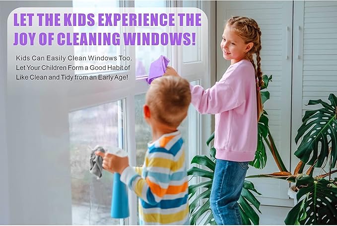Longmann NΘrwex Basic Package Window Cleaning Cloth and EnviroCloth Glass Cloth, Cleaning Cloth, Streaks Schatches Free, Just Add Water (Purple 1 Pack, Grey 1 Pack)