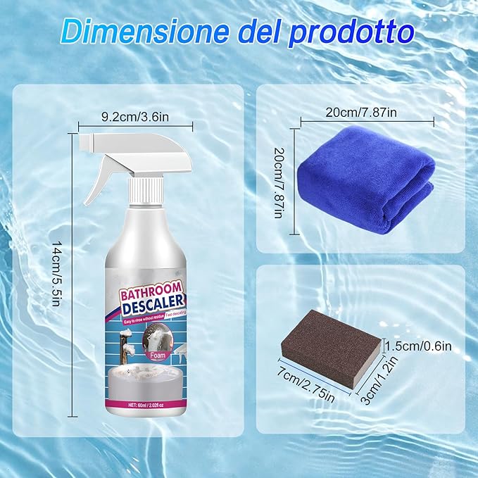 Bathroom Descaler Cleaner, 2026 New Multipurpose Stubborn Stains Cleaner, Bathroom Descaler Cleaners, Bathrooms Cleaning Foam Spray for Kitchen Bath Sink Glass (3)