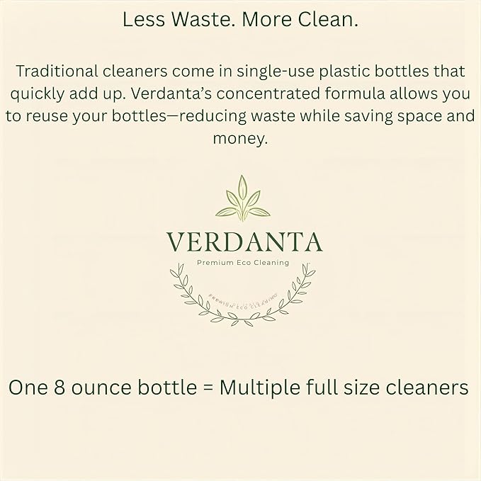Plant-Based All Purpose Cleaner Concentrate (8 oz) – Allergen-Free, Non-Toxic, Multi-Surface Cleaning Solution – Eco-Friendly, Streak-Free, Makes Up to 6 Bottles