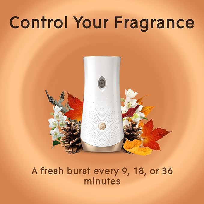 Glade Automatic Spray Refill and Holder Kit, Air Freshener for Home and Bathroom, Cashmere Woods, 6.2 Oz