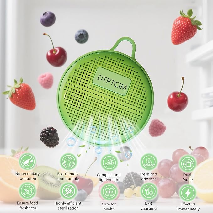 Refrigerator Deodorizer Odor Eliminator, Last for 10 Yeas Fridge Deodorizer Compact Fridge Freshener Deodorizer More Effective Than Baking Soda Bamboo Air Purifying Bags, Green